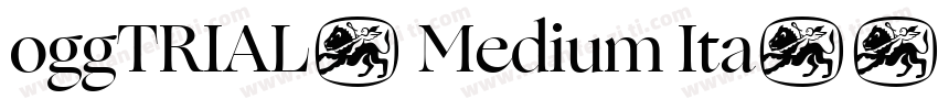 oggTRIAL- Medium Ita字体转换